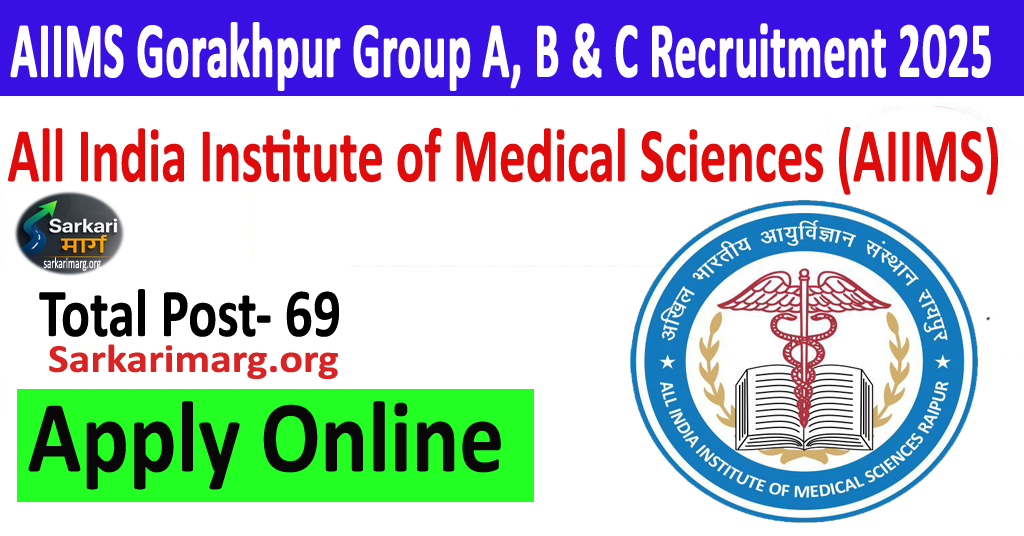 AIIMS Gorakhpur Group A, B & C Recruitment 2025 Online