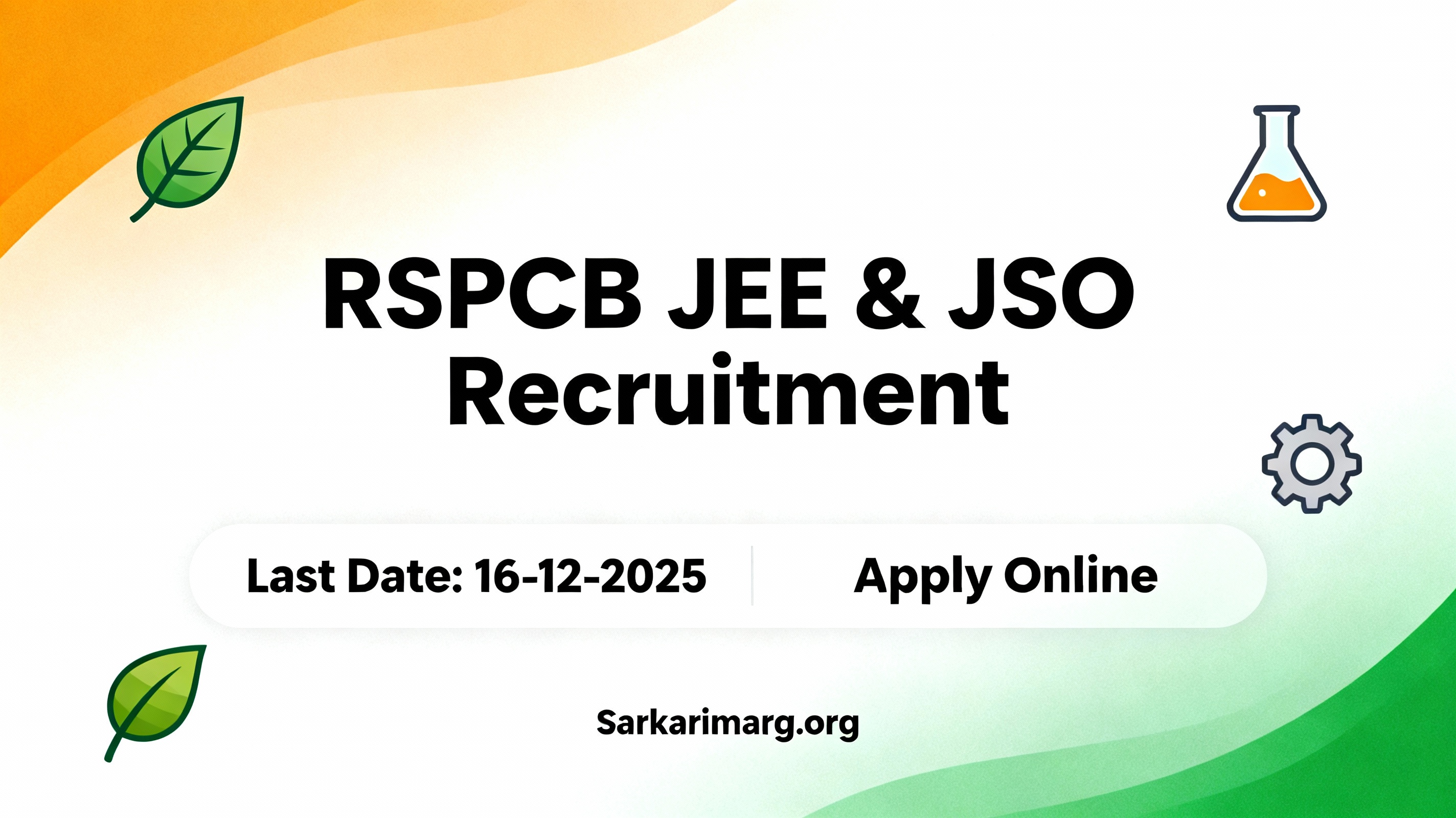 RSPCB JEE and JSO Recruitment 2025 Online Form