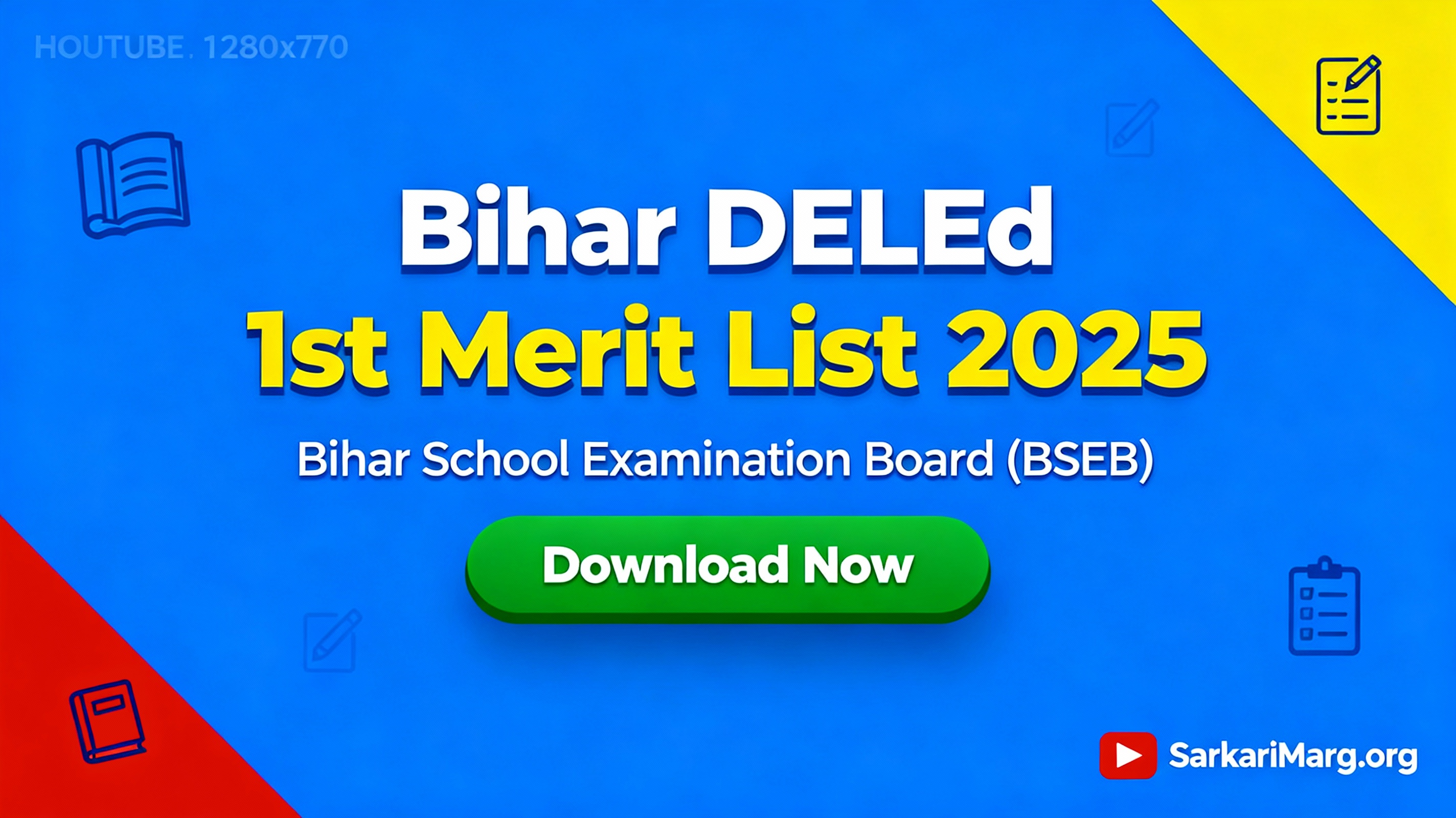 Bihar DElEd Merit List 2025 Download 1st Selection list