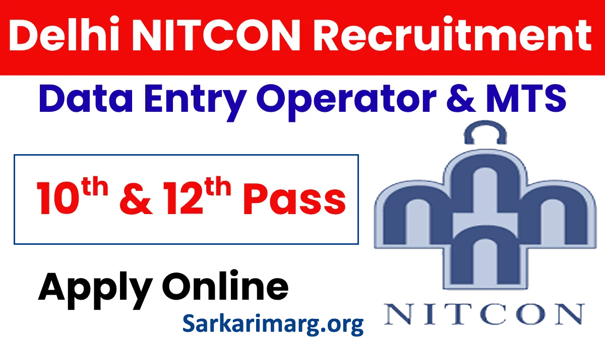 Delhi NITCON Recruitment Data Entry Operator & MTS Posts 2025