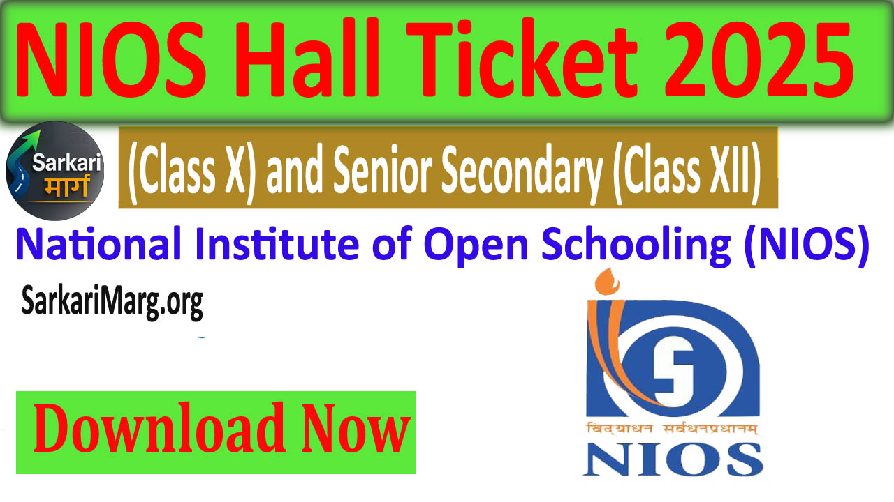 NIOS Hall Ticket 2025