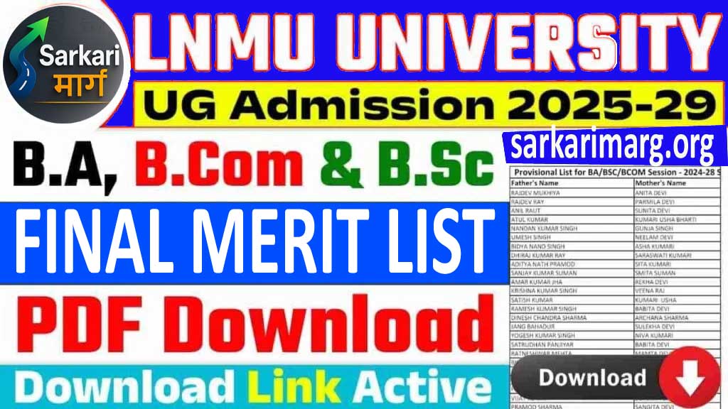 LNMU Merit List 2025 PDF (Released)